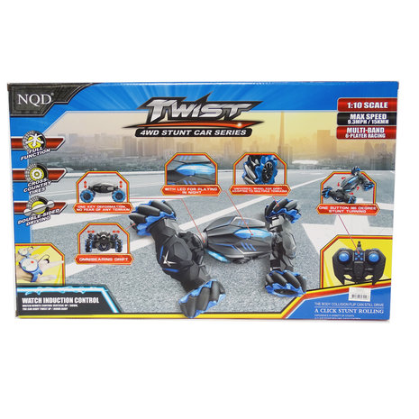 Rc Stunt Car 4WD 1:10 Transformer Car With Hand And Remote Controlled Twisting Off-Road Vehicle 2.4ghz
