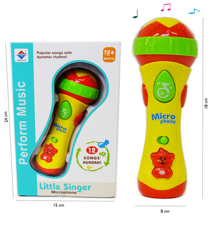 Toy kids microphone with 12 musical instruments - Little Singer microphone