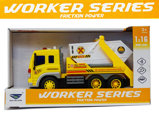 Truck with tipper body - lights and sound - work vehicle Workers Series (26cm)
