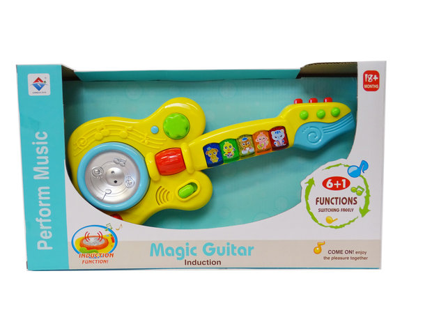 Speelgoed elektrische gitaar met verschillende tonen - Magic Guitar - sensor actief systeem - 37CM