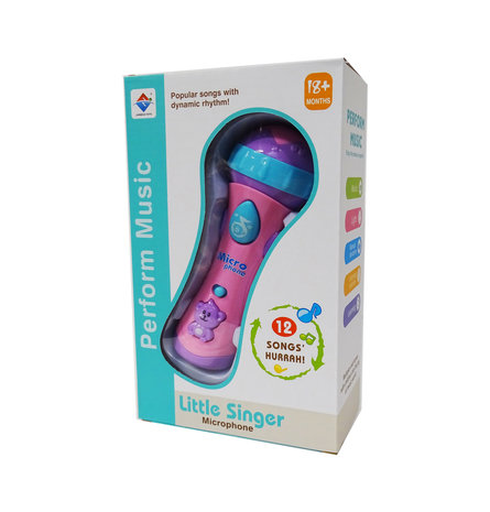 Speelgoed kinder microfoon met 12 muziekinstrumenten - Little Singer microphone 