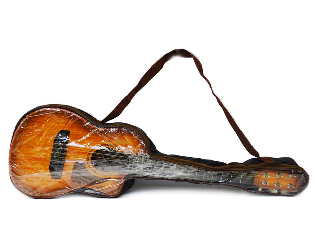 Afstoting documentaire Weigeren Speelgoed gitaar met opbergtas - 6 snaren - Music Guitar - 68 cm -  Speelgoedinstrument - 24winkelen