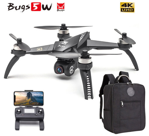 Drone/quadcopter MJX Bugs 5 - 4K Ultra HD live camera - FPV camera - GPS - incl. tas B5W - 24winkelen
