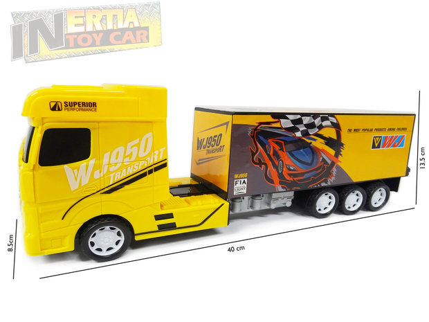 Truck toy with trailer - Transport truck toy - 40 CM
