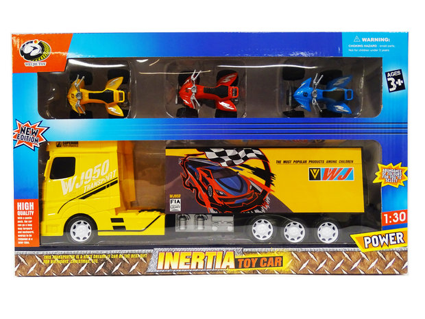 Vrachtwagen speelgoed met oplegger - Transport vrachtwagen speelgoed - 40CM