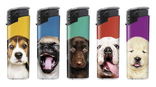Aanstekers 50 stuks - met hondjes print