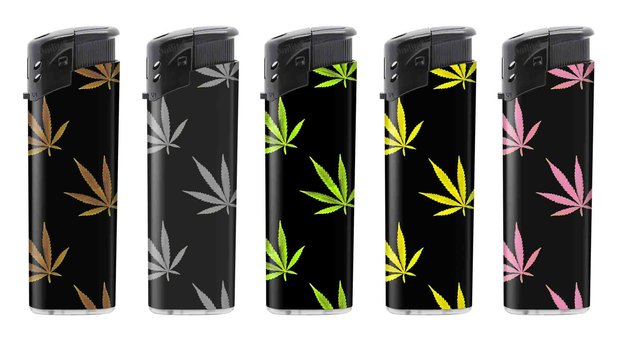 Klik aanstekers 50 st. - marijana blaadjes - Unilite lighters