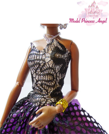 Toy doll with nice prom dress - Bridesmaid, prom, cocktail outfit 30CM