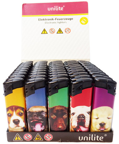 Lighters 50 pieces with dogs.
