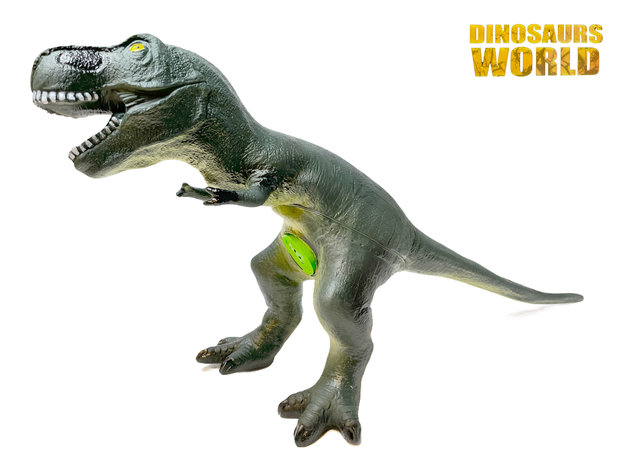 Dinosaurus T-rex&nbsp;Speelgoed 56 Cm - zacht rubber - maakt dino geluiden - Dinoworld&nbsp;