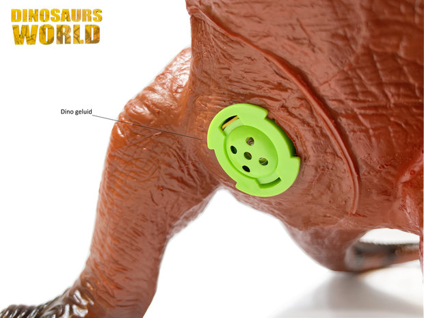 Giganotosaurus&nbsp;- makes dino sounds - Toy dinosaur 50 cm - soft rubber - Dinoworld