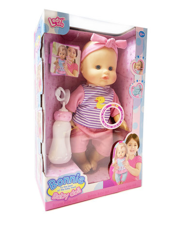 Baby doll Bonnie interactive toy -12 different baby sounds - can drink and pee - 30CM
