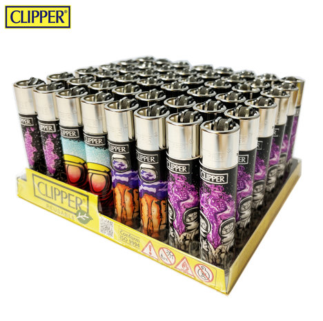 Clipper Lighters - 48 pieces - Spacey Flint lighter - refillable