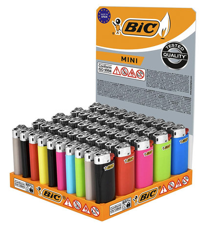 Bic lighters Mini - 50 pieces lighters - mini lighter - mix color lighter