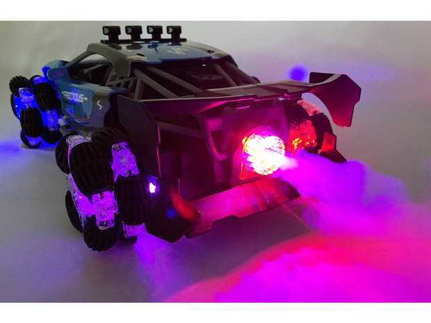 Rc auto 2.4GHZ Burnout Smoke Car met echte rook en LED-lichtjes en oplaadbaar
