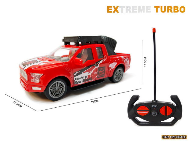Rc car Extreme Turbo red 1:20 - radio controlled car - 19 CM