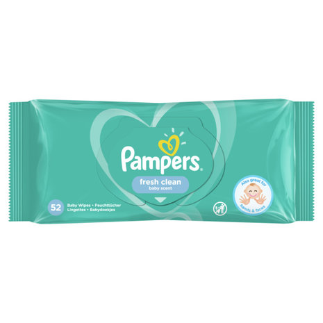 Pampers Fresh clean babydoekjes / baby wipes 52st.