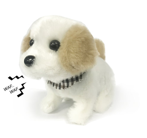Gom Word gek kans Cute Little Puppy schattig speelgoed hondje blaft en loopt - interactieve  hond - 18CM - 24winkelen