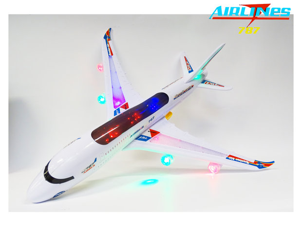 Airbus speelgoed vliegtuig  met led licht en geluid 59cm