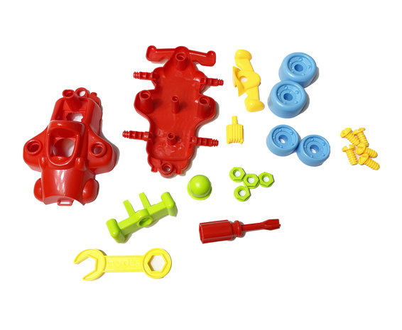 Speelgoed auto bouwset DIY - educatief speelset voertuig - met schroevendraaier - Do it yourself
