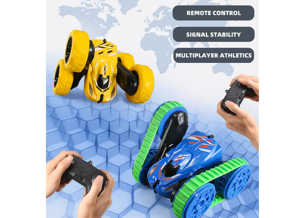 RC Stunt Car Crawler RAPIDLY 1:16 - 2IN1 Remote Control Toy Stunt Car 2.4GHZ - Rechargeable