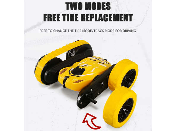 RC Stunt Car Crawler RAPIDLY 1:16 - 2IN1 afstand bestuurbaar speelgoed Stuntauto 2.4GHZ - Oplaadbaar
