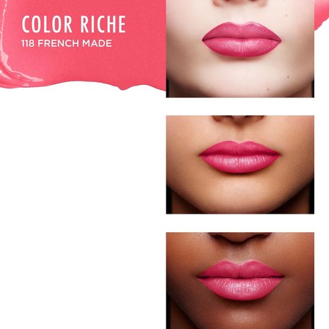 L&rsquo;Or&eacute;al Paris Color Riche Satin Lipstick - 118 French Made - Roze