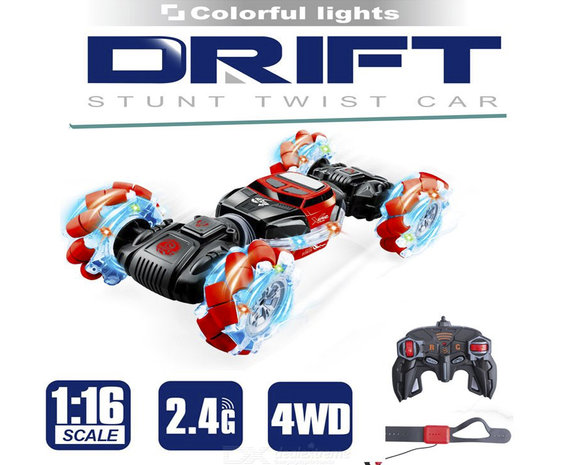 RC Stunt Car 4WD 2.4GHz - dubbelzijdig monster crawler - Hand bestuurbare radio grafisch auto