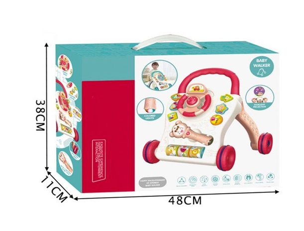 Baby Walker - Educatief Babyspeelgoed - met muziek en lichtjes - baby loopspeelgoed blauw