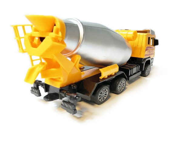 Mixer vrachtwagen speelgoed voertuig - Die Cast metal Alloy - pull-back drive - 16.5CM