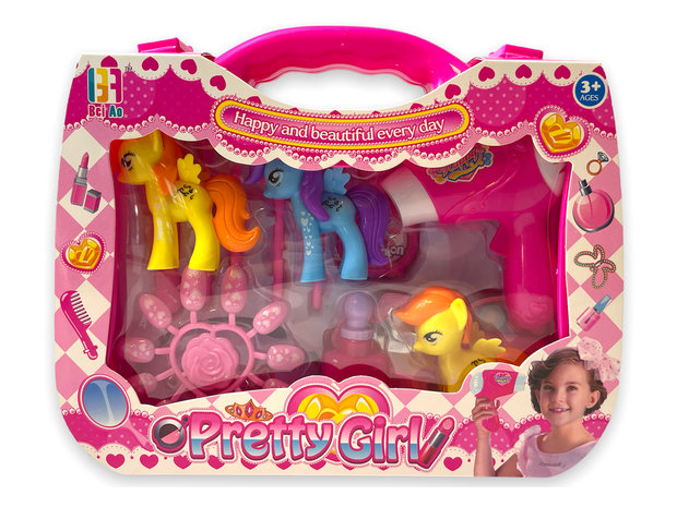 Speelgoed make up koffer - My little pony - Beautycase incl. accessoires set 