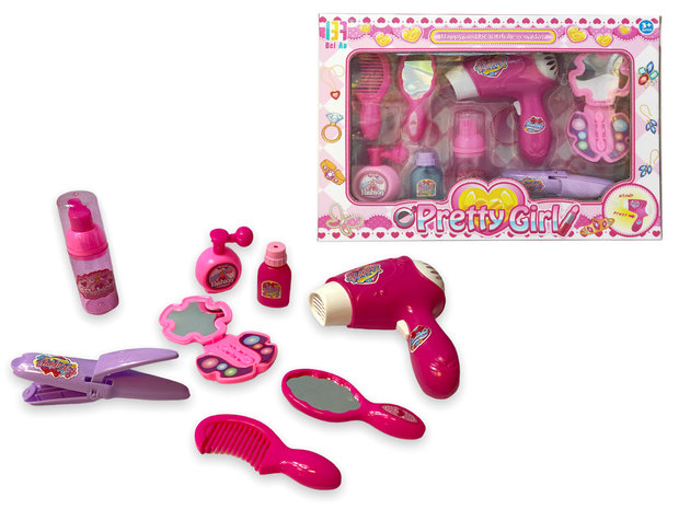 verdediging patroon Perioperatieve periode Speelgoed make up set - Beauty set met accessoires en Föhn - Pretty Girl -  24winkelen