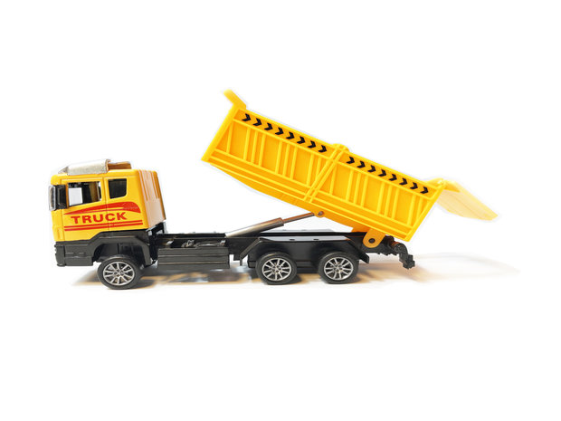 Vrachtwagen speelgoed met laadbak-kiepbak.
