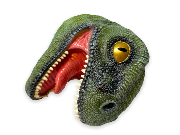 2x Hand Puppet Tyrannosaurus - rubber Realistic dinosaur toy hand puppet set