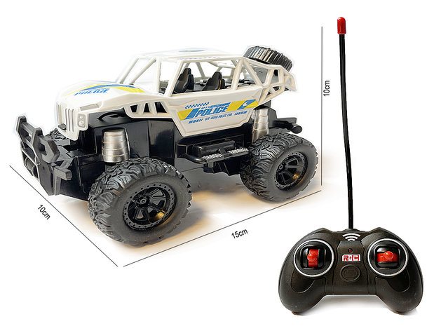 RC Police Car - Remote Controlled Rock Crawler - Toy Car 1:28 - Storm Off Road Car