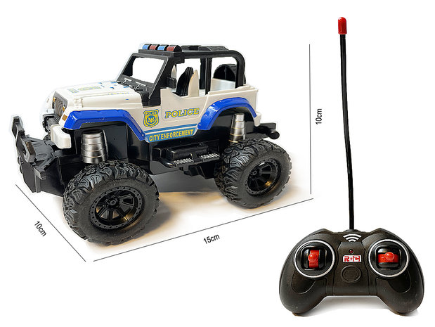 Rc Police Car - Remote Controlled Rock Crawler - Toy Car 1:28 - Storm Off Road Car