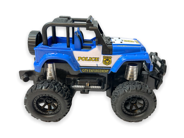 Rc politie auto - afstand bestuurbare rock crawler - speelgoed auto 1:28 - Storm off-road car