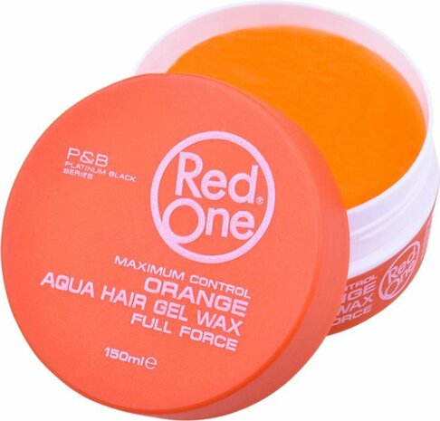 Red One Orange - Aqua hair wax Full Force - Maximum Control -  oranje haar wax Red one 150 ml