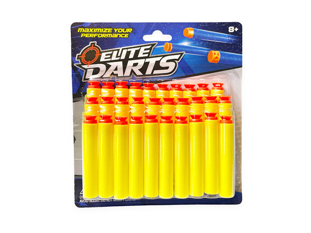 30 stuks darts met zuignap voor Nerf guns - Elite Darts pijlen - geel
