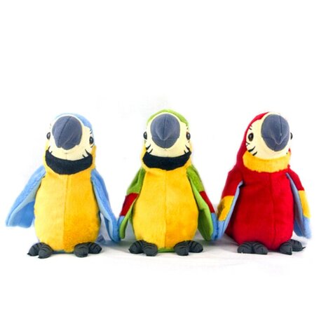 Pratende papegaai - Talking Parrot - Pratende Interactieve Knuffel - bekend van TikTok -  voice opname - Kinderen/Baby - Speelgoed