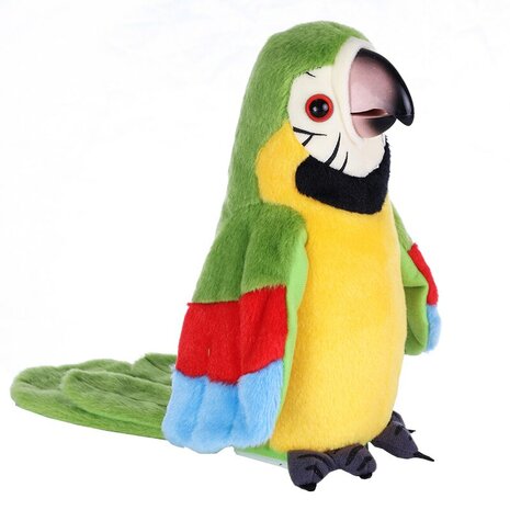 Pratende - Talking Parrot - Pratende Interactieve Knuffel - bekend van - opname - Kinderen/Baby - Speelgoed - 24winkelen