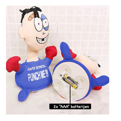 Punch Me Anti Stress doll - interactive toy boxing doll - screams and punches - 20CM