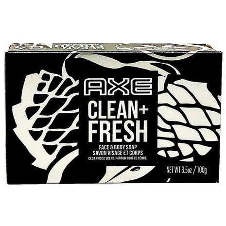 Axe Toiletzeep - Clean & Fresh zwart - Pak van 4 x 100 gram - Zeep voor Mannen