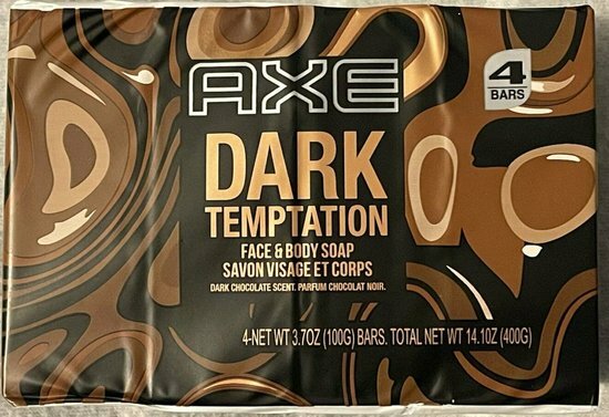 Axe Toiletzeep - Dark Temptation - Pak van 4 x 100 gram - Soap for Men