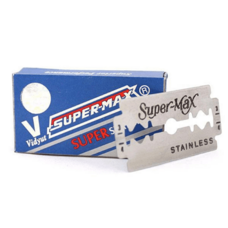 Scheermesjes 10 stuks SUPERMAX BLADES - Stainless Double edged mesjes - kappers mesje 