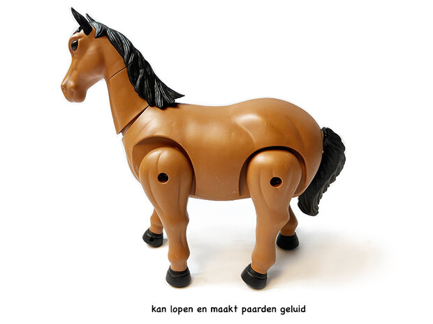 Toy horse - can walk and make horse sounds - interactive - with moving tail - Runing Horse 22CM