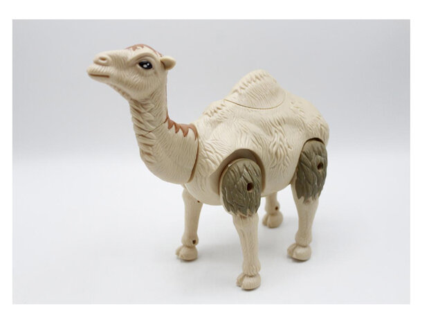Speelgoed kameel - kan lopen - maakt kamelen geluiden - muziek - interactief - bewegende staart  - Desert Camel 24CM