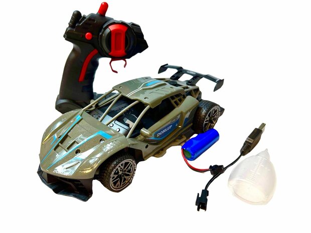 Spray racing sport car - radio grafisch auto 2.4gh met rook