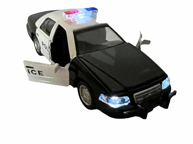 Politie auto - Die cast - metaal auto - pull-back drive