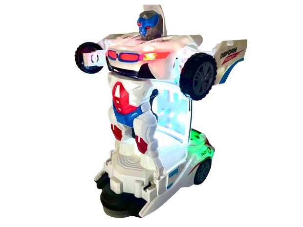 Robot sport car - transformerende auto naar robot - met licht en geluid